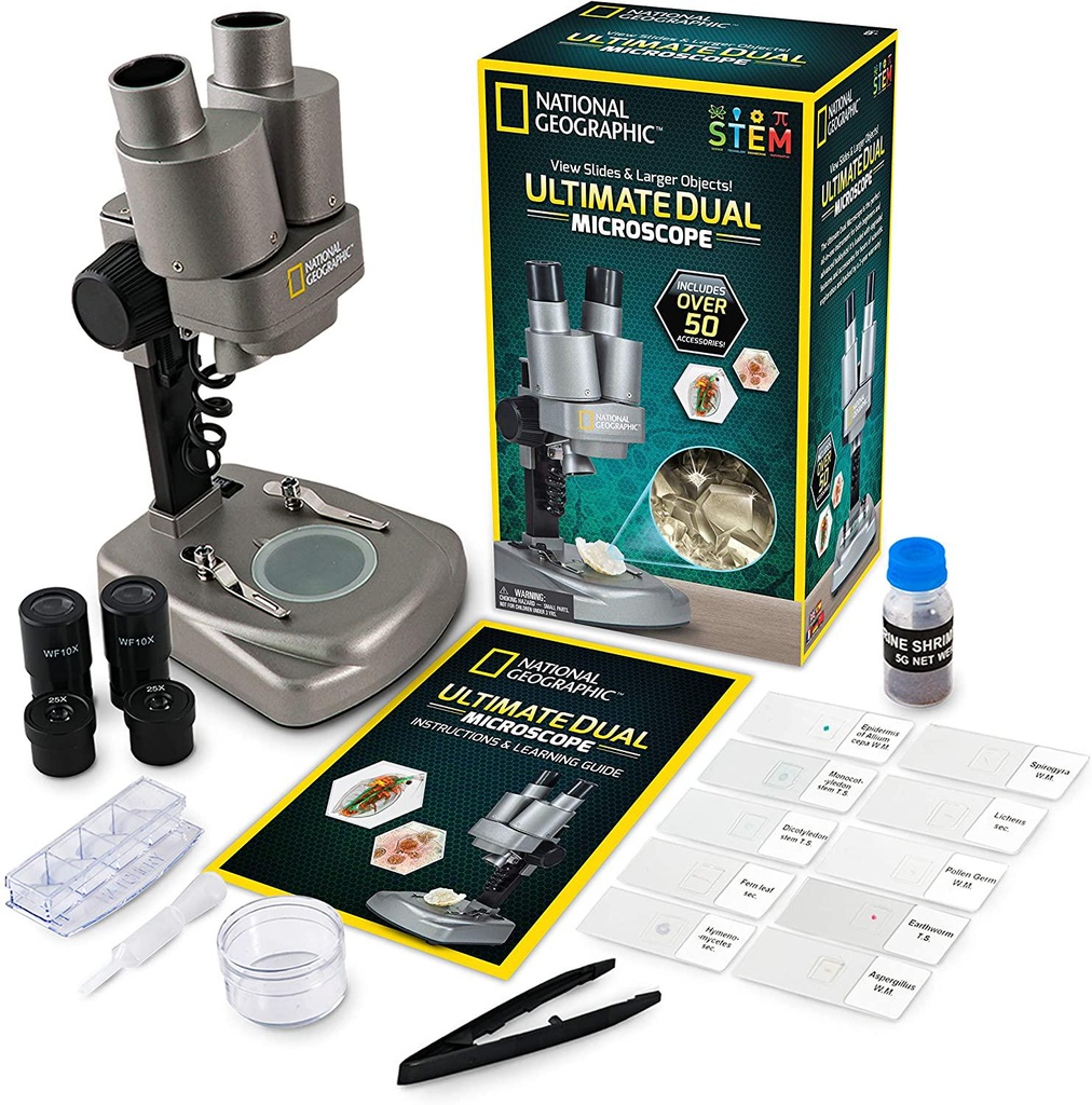 National Geographic Dual Microscope Science Lab Over 50 Accessories!