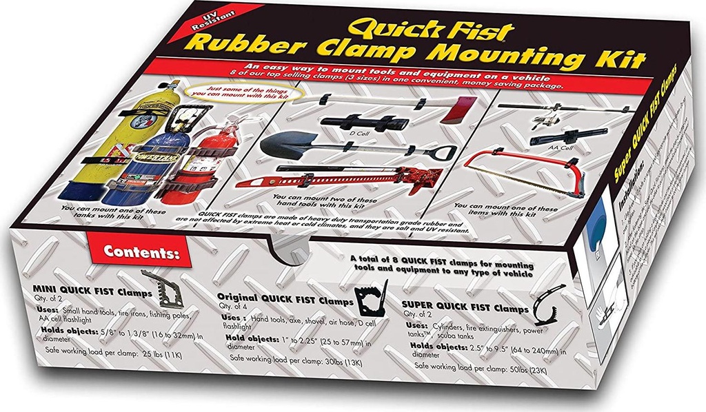 END OF ROAD 8 piece Quick Fist Clamp Mounting Kit - 90010