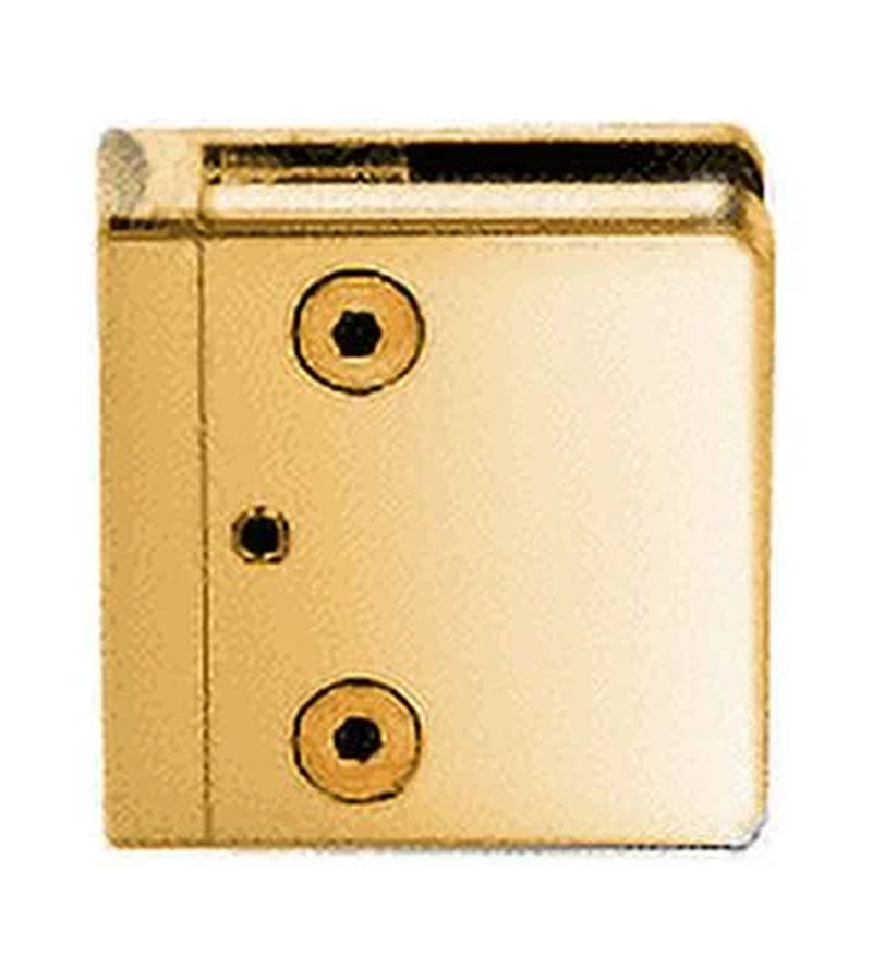 CRL Z610GP Gold Plated Z-Series Square Type Radius Base Zinc Clamp for 3/8" Glass