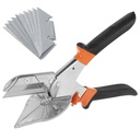 FUYGRCJ Miter Shears Adjustable 45 to 135 Degree Sharp Trunking Shears Multi Angle Trim Cutter with 10 Replacement Blades Multifunctional Cutting Scissors for Cutting Wood Plastic PVC