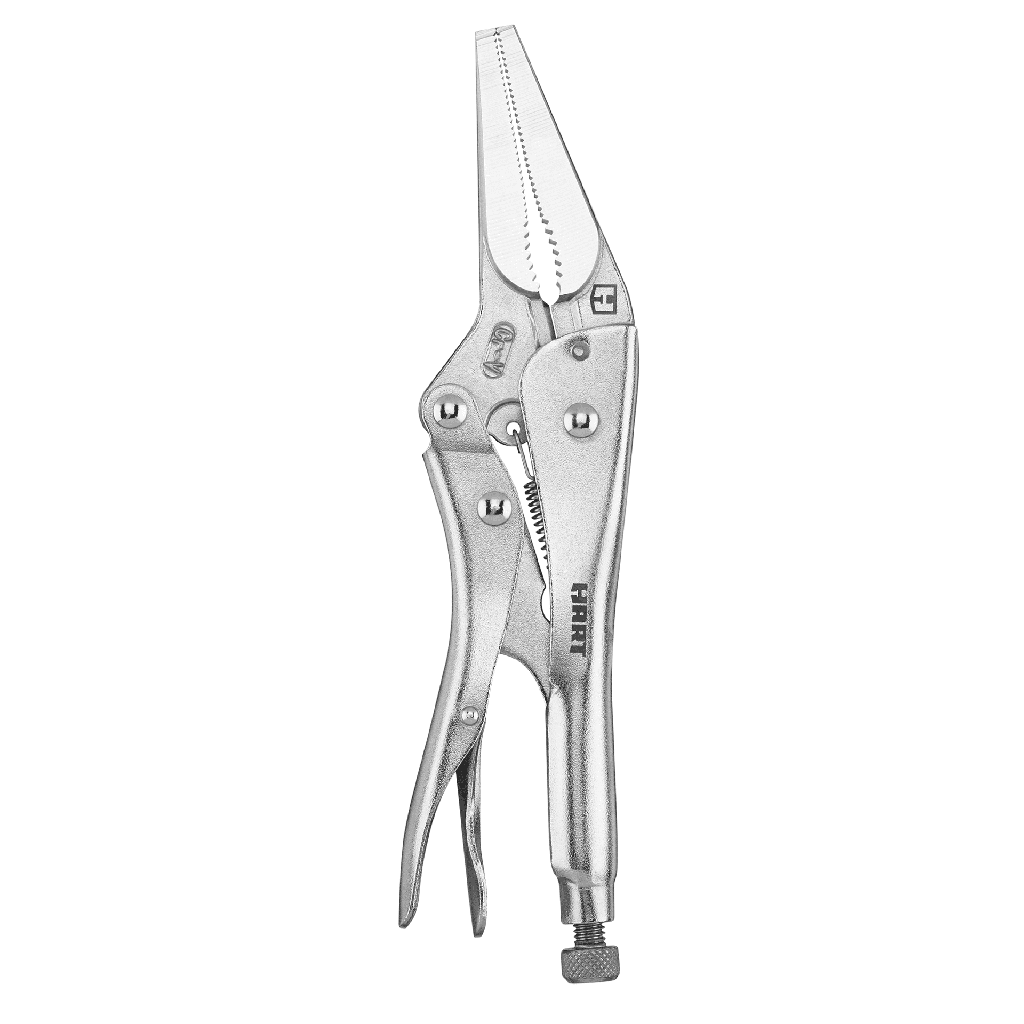 HART 9-Inch Long Nose Locking Pliers, Chrome Vanadium Steel