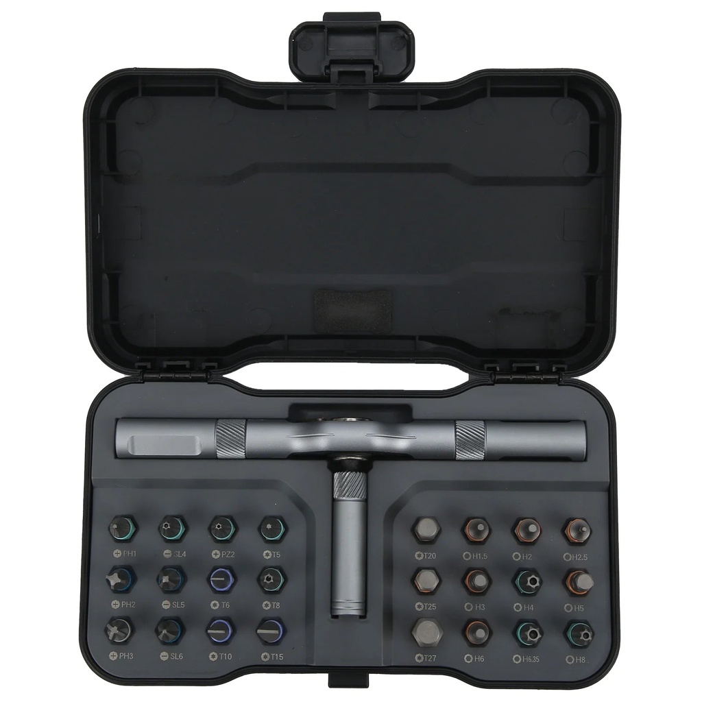 Ratchet Screwdriver Set 24-In-1 Bit Multipurpose Repair Tool Manual Hardware with Handle RS1