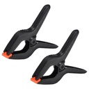 Uxcell 9 Inch Spring Clamps, 2 Pack Plastic Flexible anti Slip Strong Clips, Black