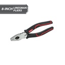 Hyper Tough 8-Inch Linesman Pliers with Ergonomic Soft Grips, 5176V