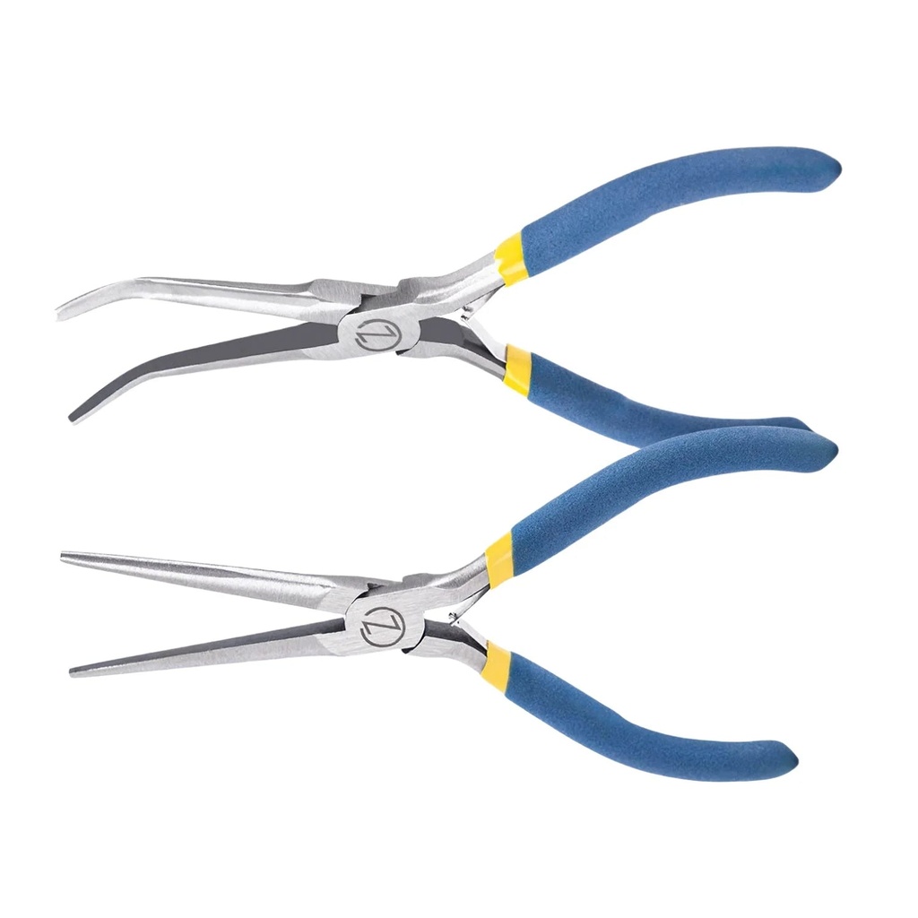 WISEPRO 6" Mini Needle Nose Pliers 2PCS Long Nose Pliers Set for Professional & Beginners