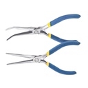WISEPRO 6" Mini Needle Nose Pliers 2PCS Long Nose Pliers Set for Professional & Beginners