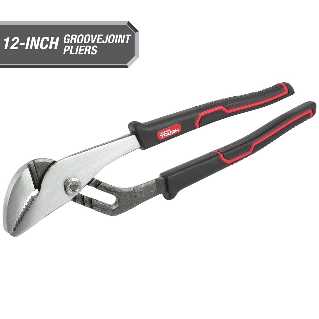 Hyper Tough 12-Inch Groove Joint Pliers with Ergonomic Comfort Grips, 5736V
