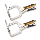POWERTEC 2PK Two Way Pocket Hole Right Angle Clamp Plier Tools, 12 Inch C Clamps for Pocket Hole Joint Assembly, Woodworking & Welding (71745)