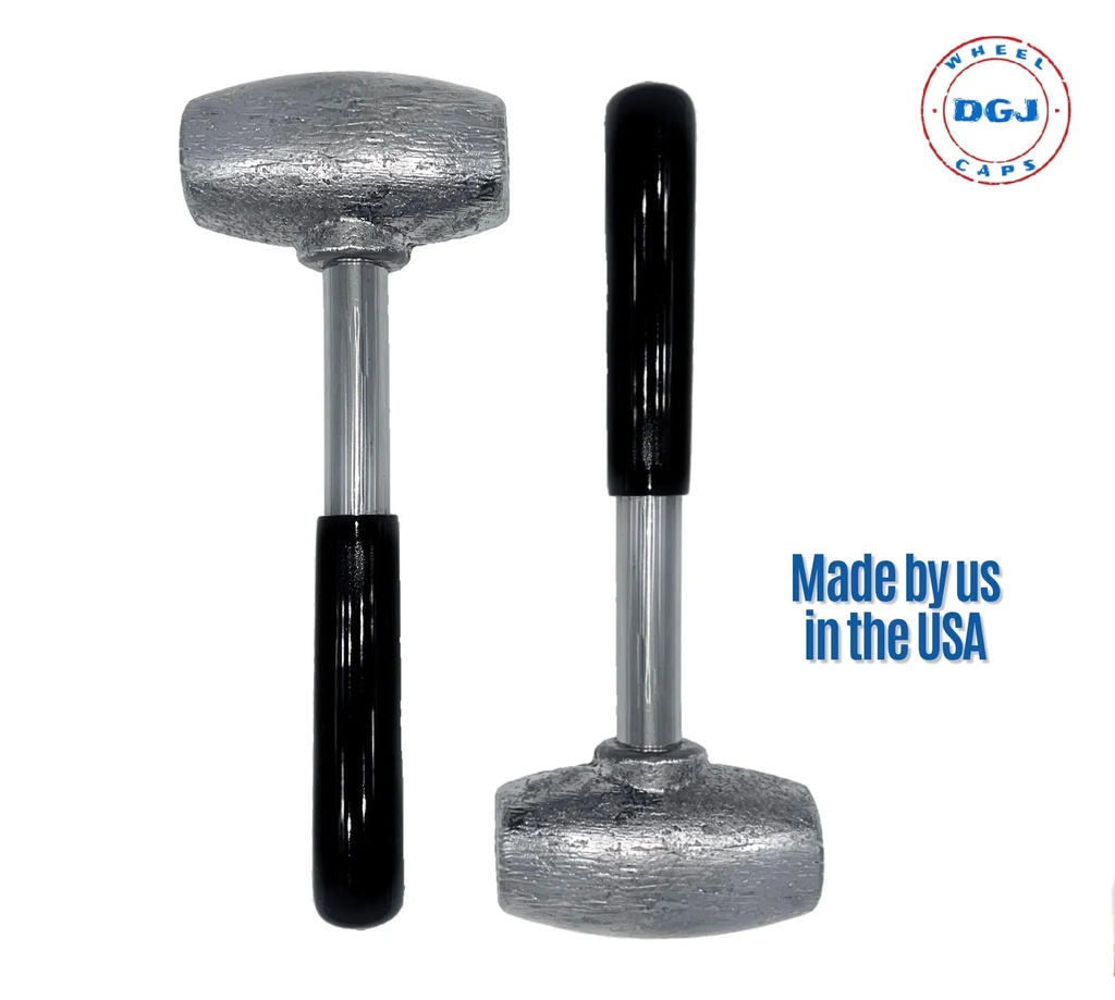 Set of 2 Wire Wheel Knock off 4Lb Lead Hammers Made in the USA