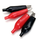 Yuan 10 Pairs of Black and Red Insulated Covers Nickel-Plated Steel Crocodile Clips Test Alligator Clips Clamps