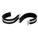 38Mm Dia EPDM Rubber Lined P Clips Cable Hose Pipe Clamps Holder 2Pcs
