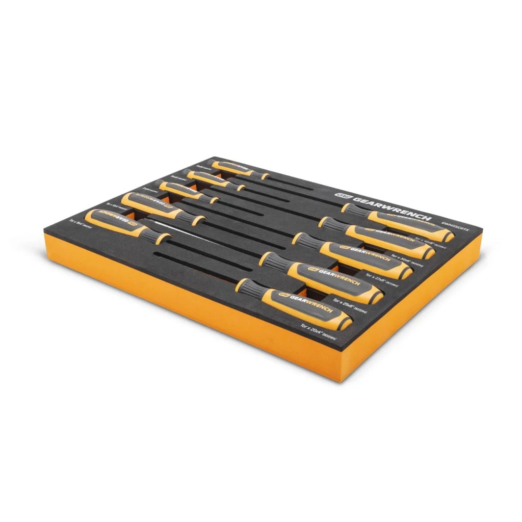 Gearwrench 10 Piece Torx Dual Material Screwdriver Set in Foam Storage Tray