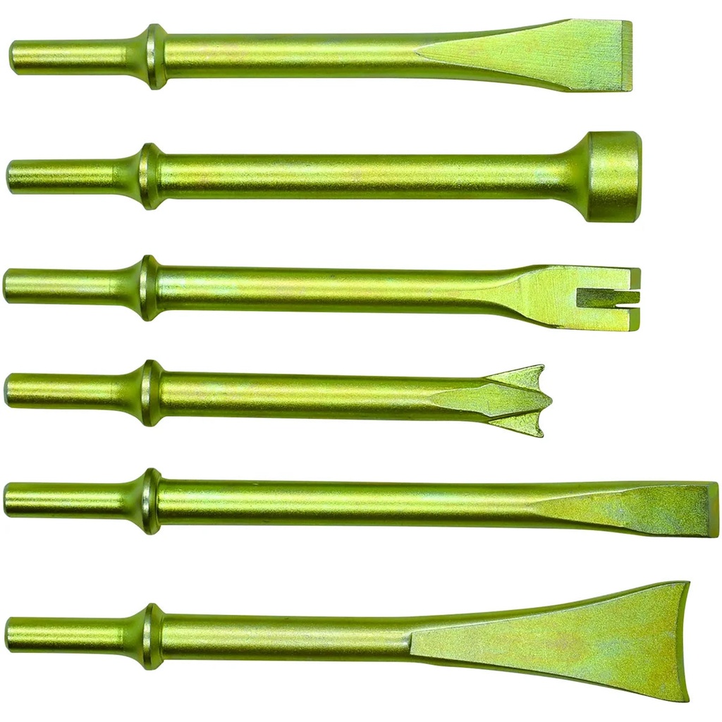 Astro Pneumatic 6Pc Heavy Duty THOR Air Hammer, Chisel & Cutter Bit Set .401 Shank