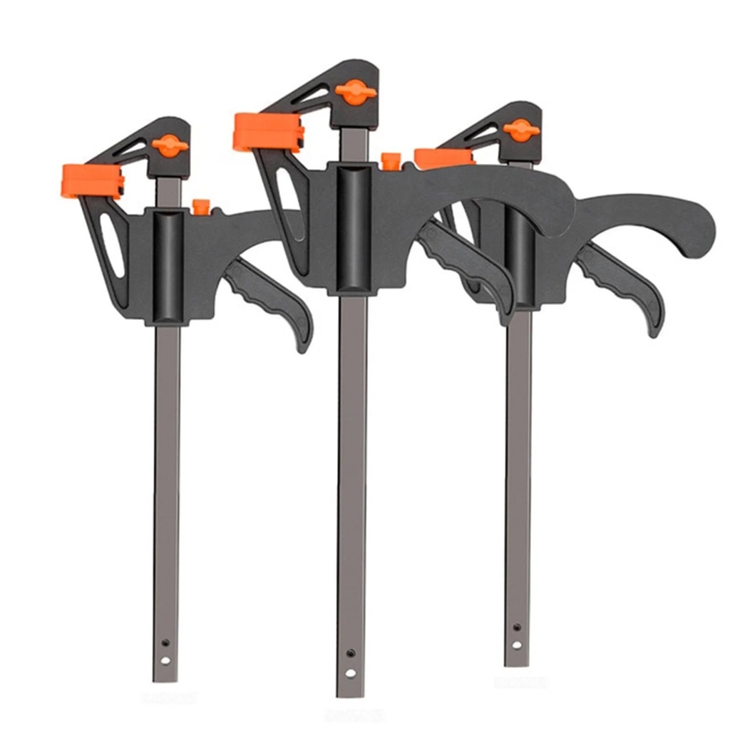 Wozhidaose Tools 4 Inch Wood Working Bar F Clamp Clamps Grip Ratchet Quick Release Fixed Tool Box