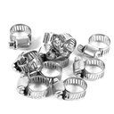 10 Pcs Adjustable Stainless Steel Drive Hose Clamps Fuel Line Worm Clips 3/8"-1/2"