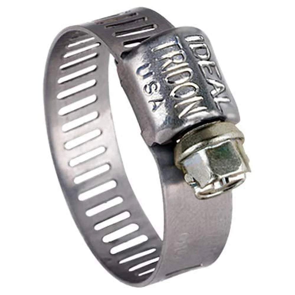 62P0551 SS Worm Gear Clamp, 5 SAE Size, 7/16" to 11/16" Diameter (Pack of 10)