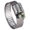62P0551 SS Worm Gear Clamp, 5 SAE Size, 7/16" to 11/16" Diameter (Pack of 10)