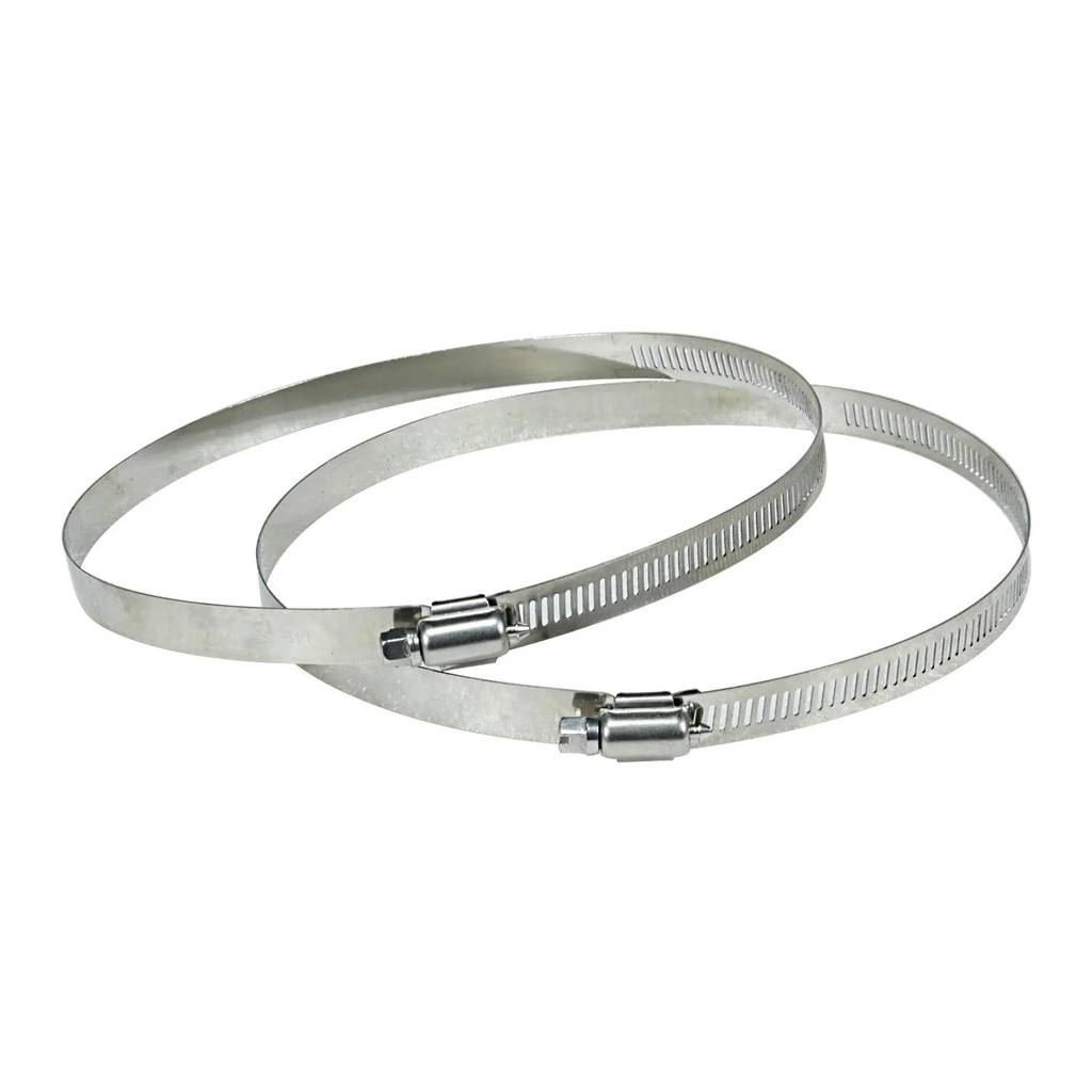 Ipower 2 Pack 3 Inch Stainless Steel Hose Clamsp Large Worm Gear Duct Clamps Adjustable Fuel Line Hose Band Pipe Clamp