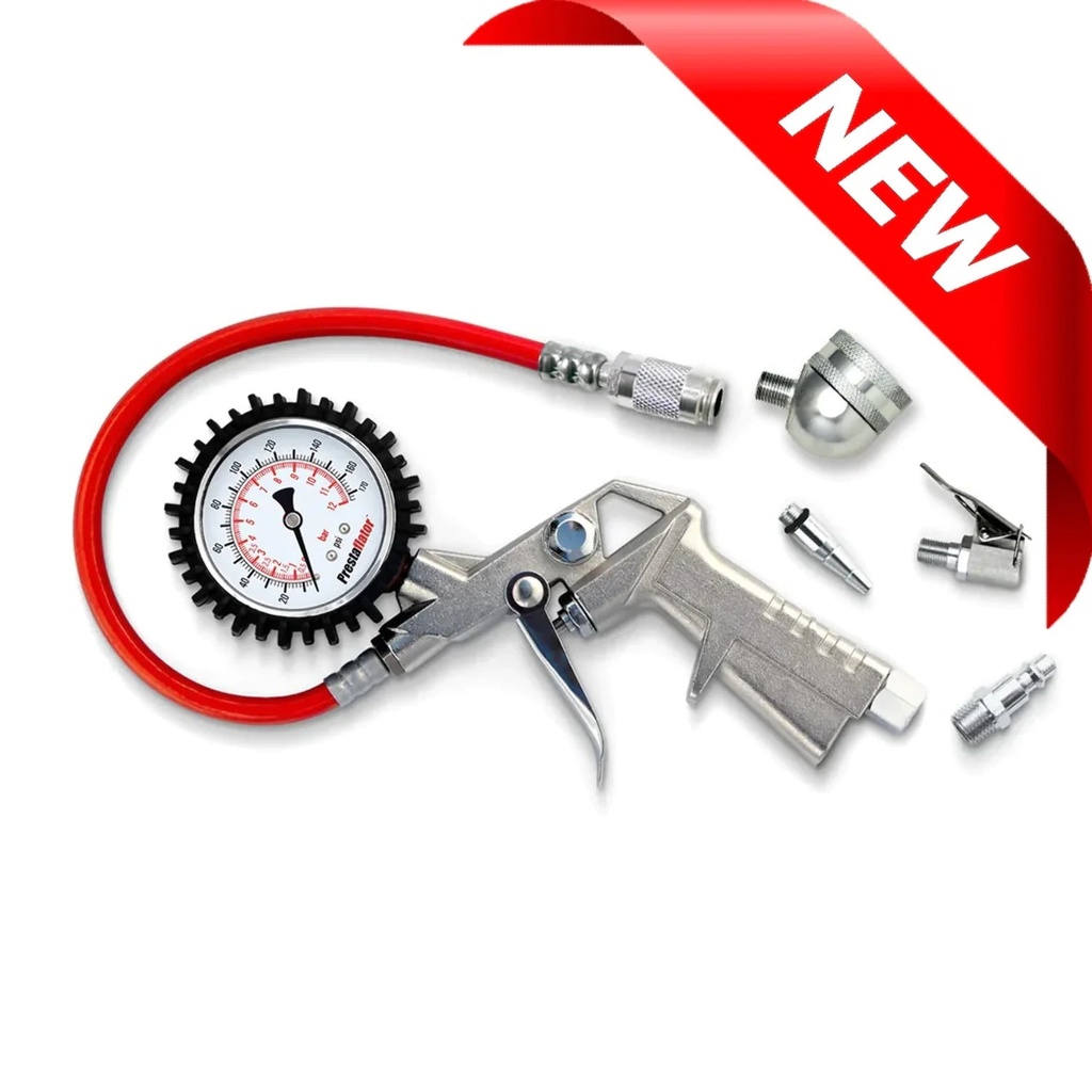Prestaflator - Bicycle Tire Inflator - Presta and Schrader Air Compressor Tool (Pro Analog)