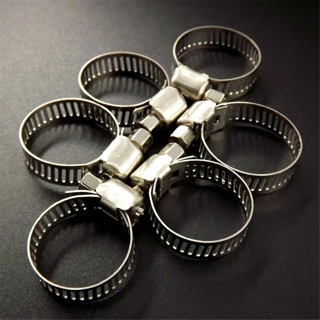 "15Pcs Worm Drive Hose Clamps 304 Stainless Steel 5/16"-15/32" Fuel Line Hose Kit for Plumbing, Automotive Mechanical Applications"