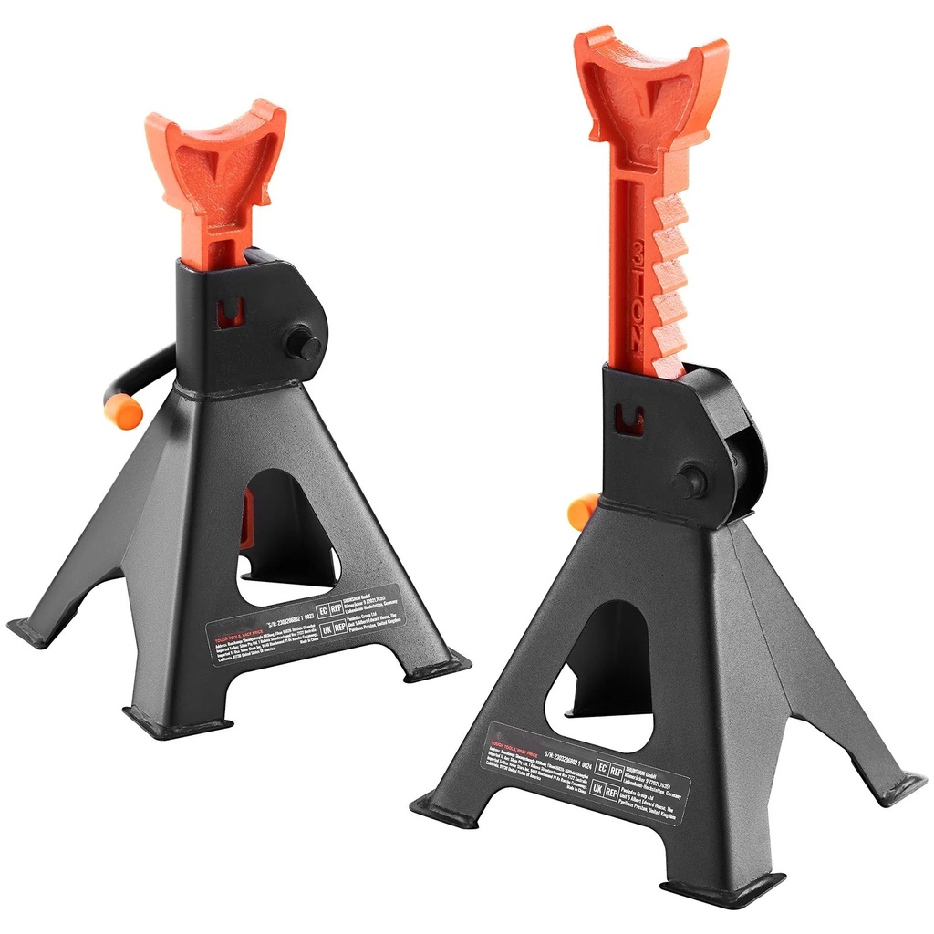 SKYSHALO 1 Pair 3 Ton Jack Stands, 6,000 Lbs Capacity Car Jack Stands Double Locking for Lifting SUV, Pickup Truck