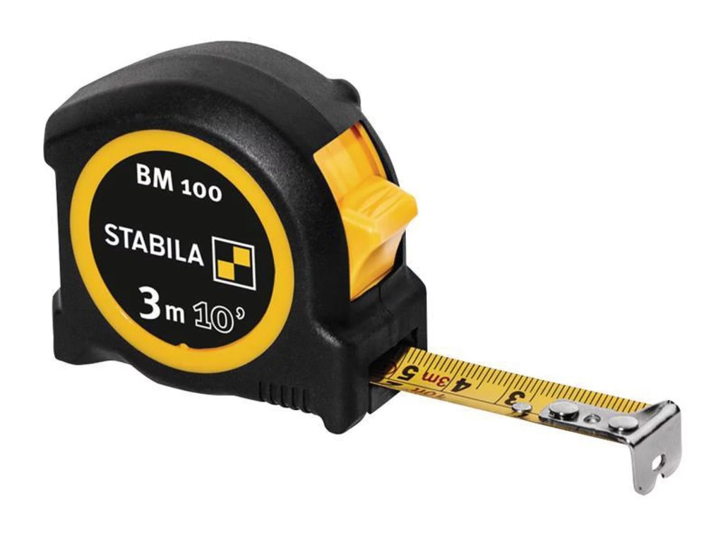 Stabila - BM 100 Compact Pocket Tape 3M/10Ft (Width 19Mm)