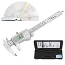 Esynic Digital Caliper 6 Inch Electronic Caliper Stainless Steel Measuring Tool Precision Vernier Caliper with Large LCD Screen, Metric/Inch/Fraction Conversion