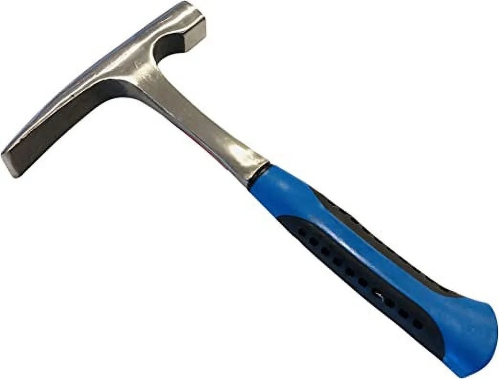 Brick Hammer with All Steel Run-Through Shaft and Shock Handle (24 OZ)