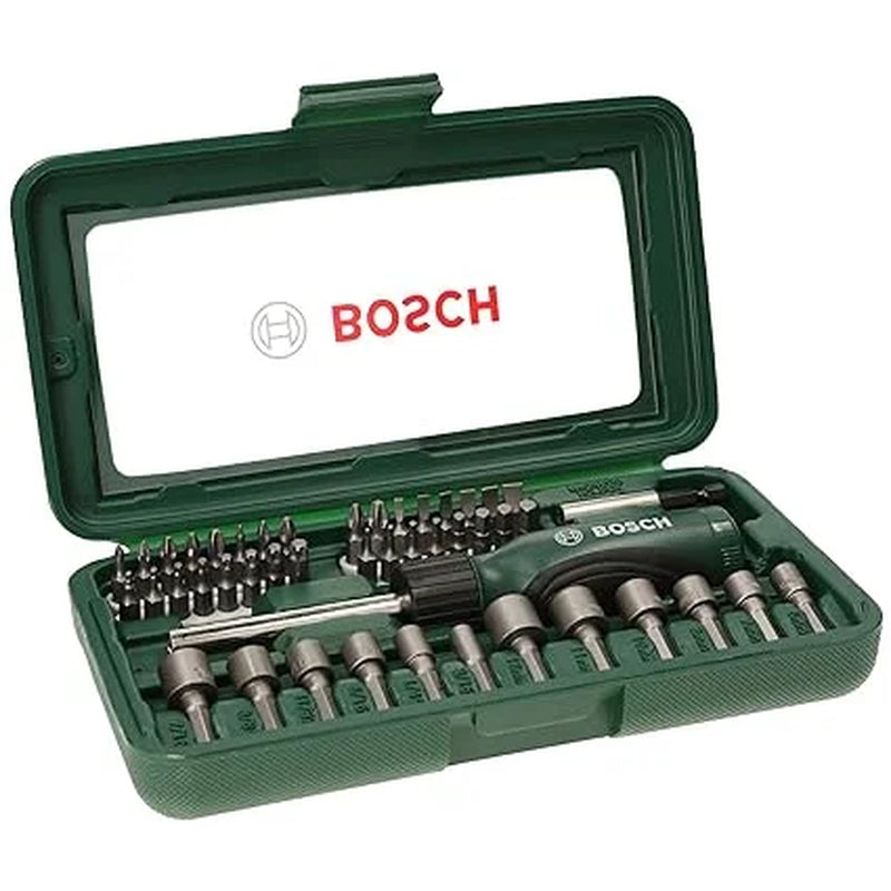 Bosch 46-Piece Screwdriver Bit Set, with Screwdriver Bits and 12 Nutsetters