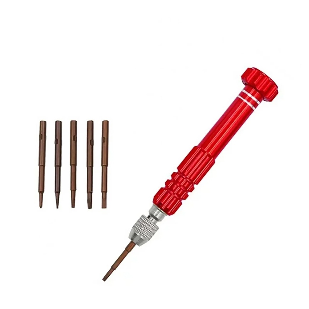 NIHOND 5 in 1 Precision Torx Screwdriver Cellphone Watch Mixed Tool Kit Aluminium Alloy Screwdriver