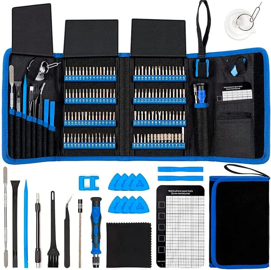 Screwdriver Sets 142-Piece Electronics Precision Screwdriver with 120 Bits Magnetic Repair Tool Kit Compatible for Iphone, Macbook, Computer, Laptop, PC, Tablet, PS4, Xbox, Nintendo