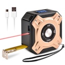 2 in 1 Digital Laser Tape Measure | 130Ft/40M Laser Distance Meter Display on Backlit LCD Screen with 16Ft/5M Autolock Measuring Tape | Ft/Inch/Fractions/M/Mm