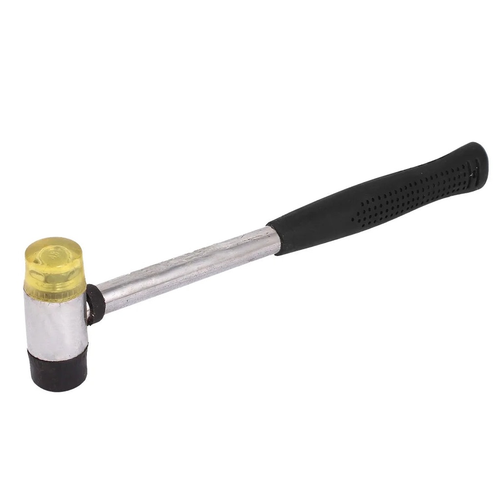 Uxcell 7Oz 25Mm Nonslip Grip Dual Head Rubber Mallet Hammer Hand Tool 24.5Cm Long