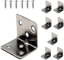 LC LICTOP Stainless Steel Shelf Support Corner Brace for Wood Mounting Heavy Duty Angle Code Right Angle,38Mmx30Mmx1.5Mm(Thick) 8Pcs