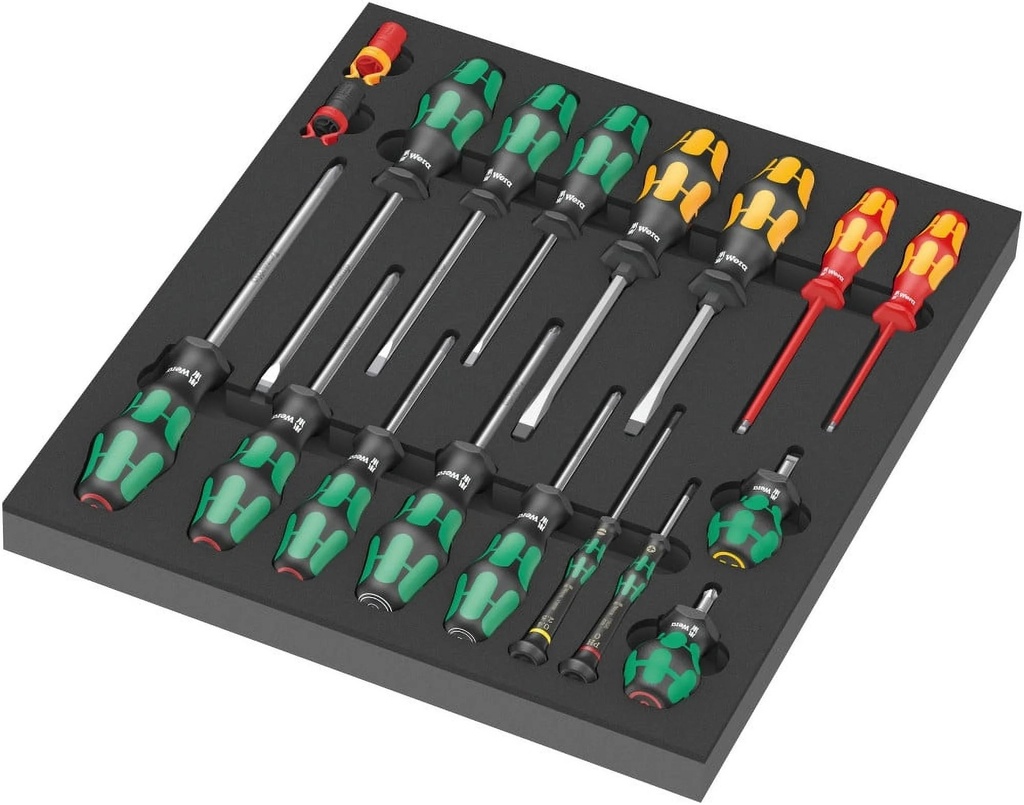 Wera Tools 9710 Foam Insert Screwdriver Set 1 18Pc
