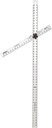 Johnson Level & Tool ADS48 Adjust-A-Square Heavy Duty Aluminum Adjustable T-Square, 48", Silver, 1 Square