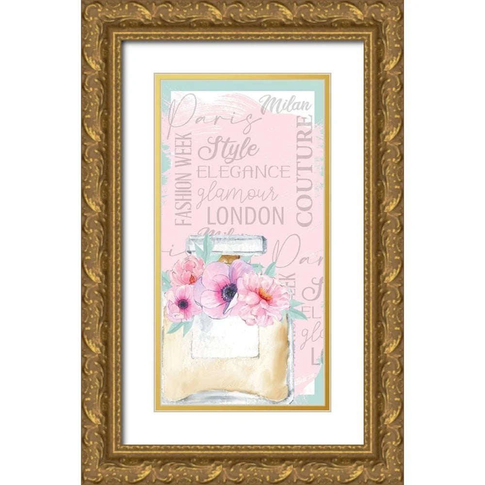 Allen, Kimberly 14X24 Gold Ornate Wood Framed with Double Matting Museum Art Print Titled - Perfume 1