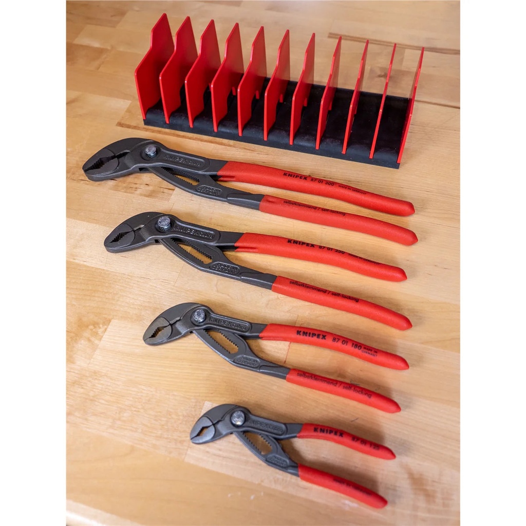 KNIPEX 4-Piece Cobra Pliers Set with FREE 10-Piece Tool Holder