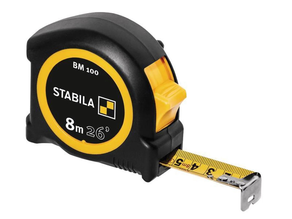 Stabila - BM 100 Compact Pocket Tape 8M/26Ft (Width 25Mm)