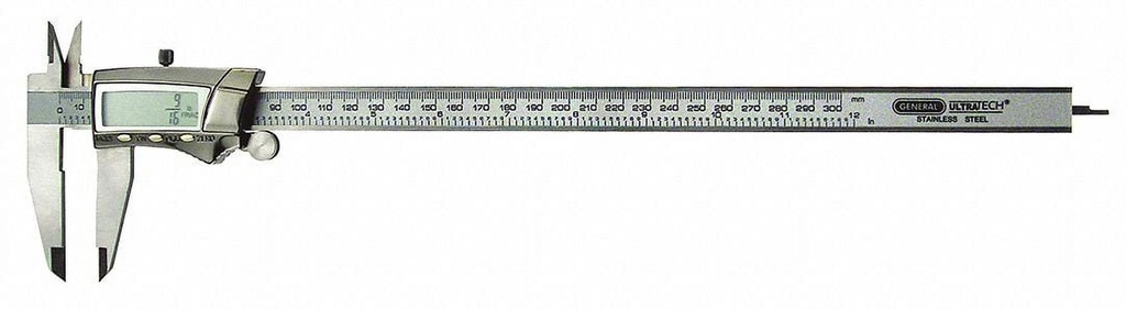 General Tools 14712 0-12''/300MM Fractional Stainless Steel Digital Caliper