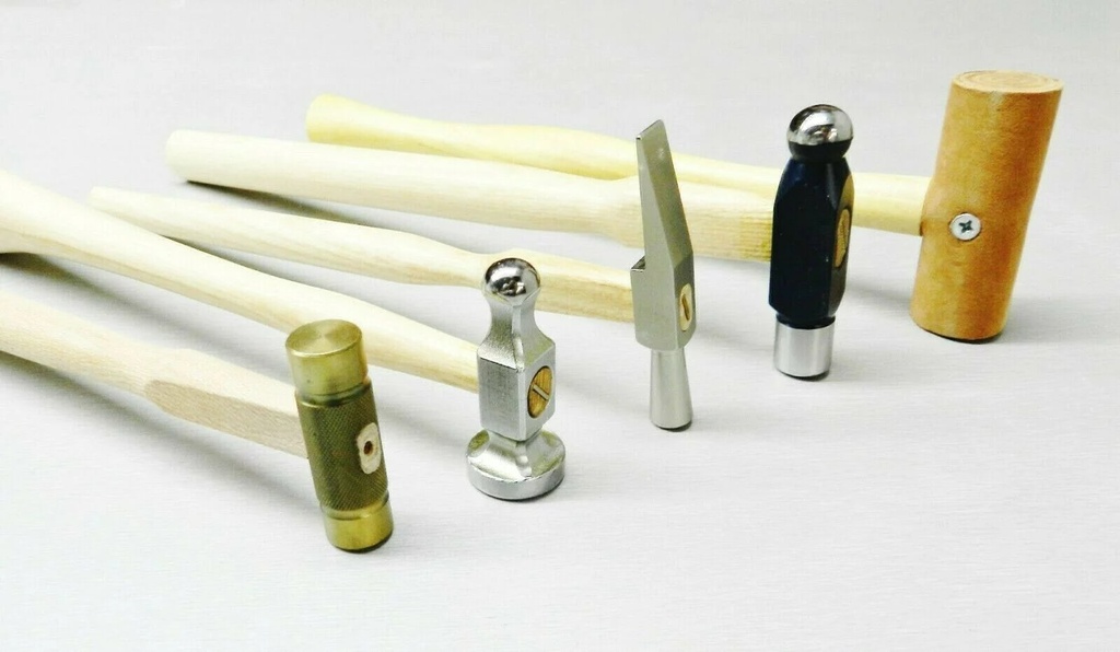 Jewelry Making Hammers Chasing - Ball Peen - Watchmaker - Brass - Mallet SET 5Pc