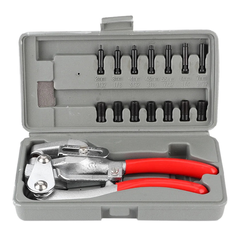 2024 16Pcs Multifunction Punch Pliers Manual Tools for Metal Brass Rubber Watchband Leather Plastic