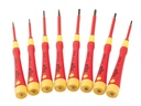 Wiha Tools 32088 Insulated Cushion Grip Pico Finish Slotted & Phillips Screwdriver Set - 8 Piece