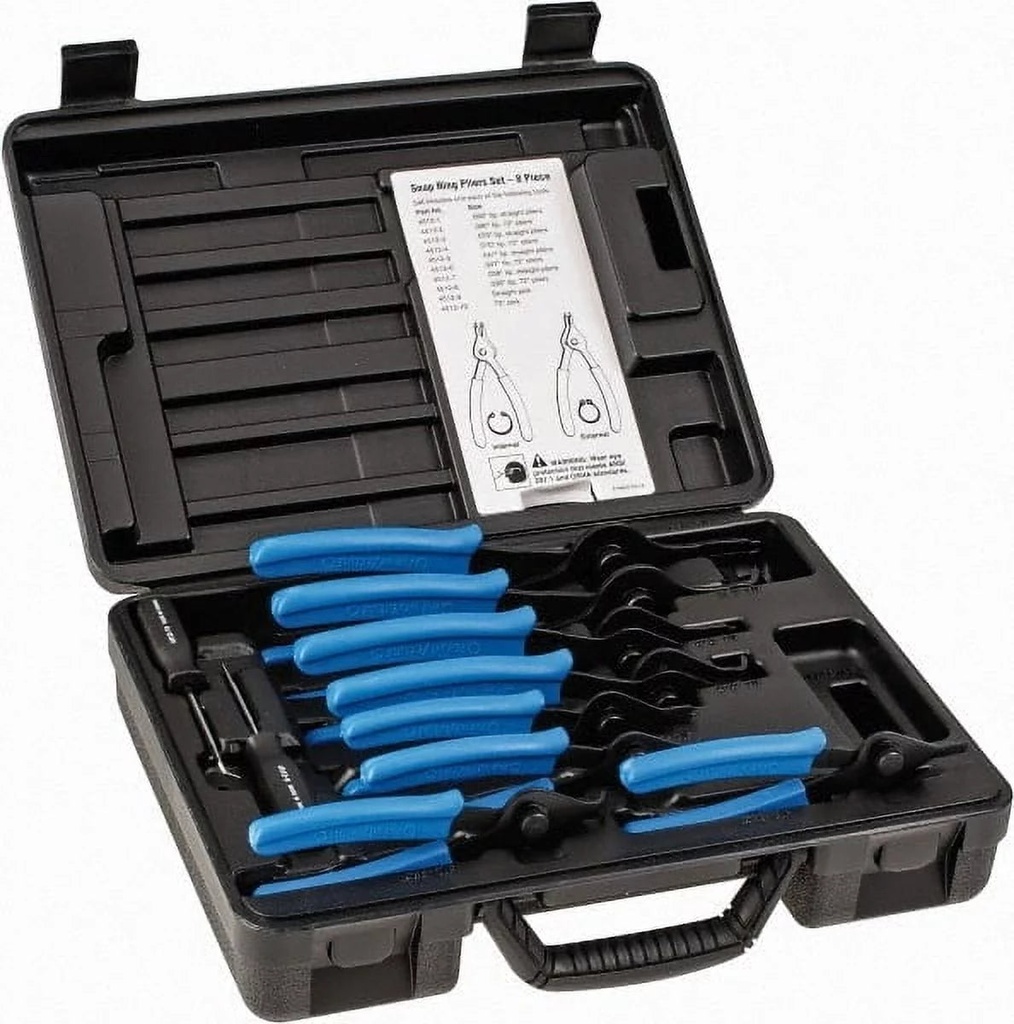 OTC 10 Piece, Internal/External Snap Ring Pliers Set for Use with All Vehicles