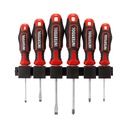 INTERTOOL 6-Piece Magnetic Screwdriver Set, 3 Phillips, 3 Flat Head, Professional Cushion Grip Handles, High Strength S2 Steel, Rust Resistant, General Purpose Repair, Home Improvement Kit VT08-3436