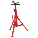 KOJEM V Head Pipe Stand Adjustable Height 28"-52" Pipe Jack Stands 2500 Lb Load Capacity Portable Folding Pipe Stands Body More Durable