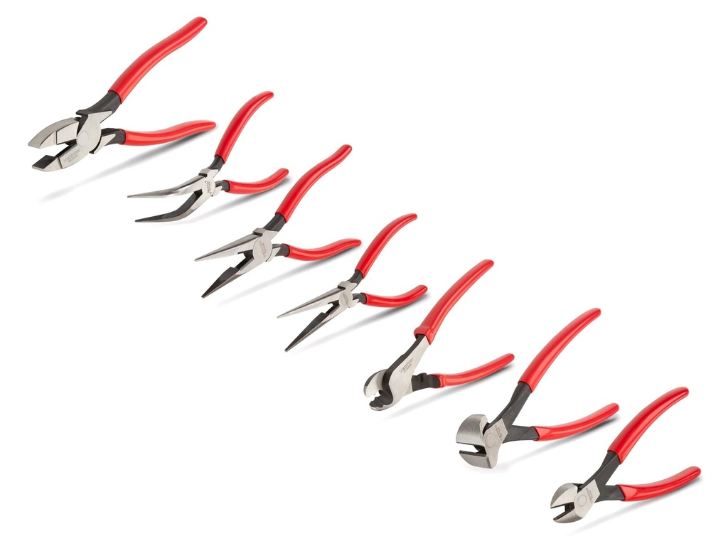 TEKTON Pliers Set, 7-Piece (Long Nose, Diagonal Cutting, End Cutting, Cable Cutting, Lineman'S) | PLR99010