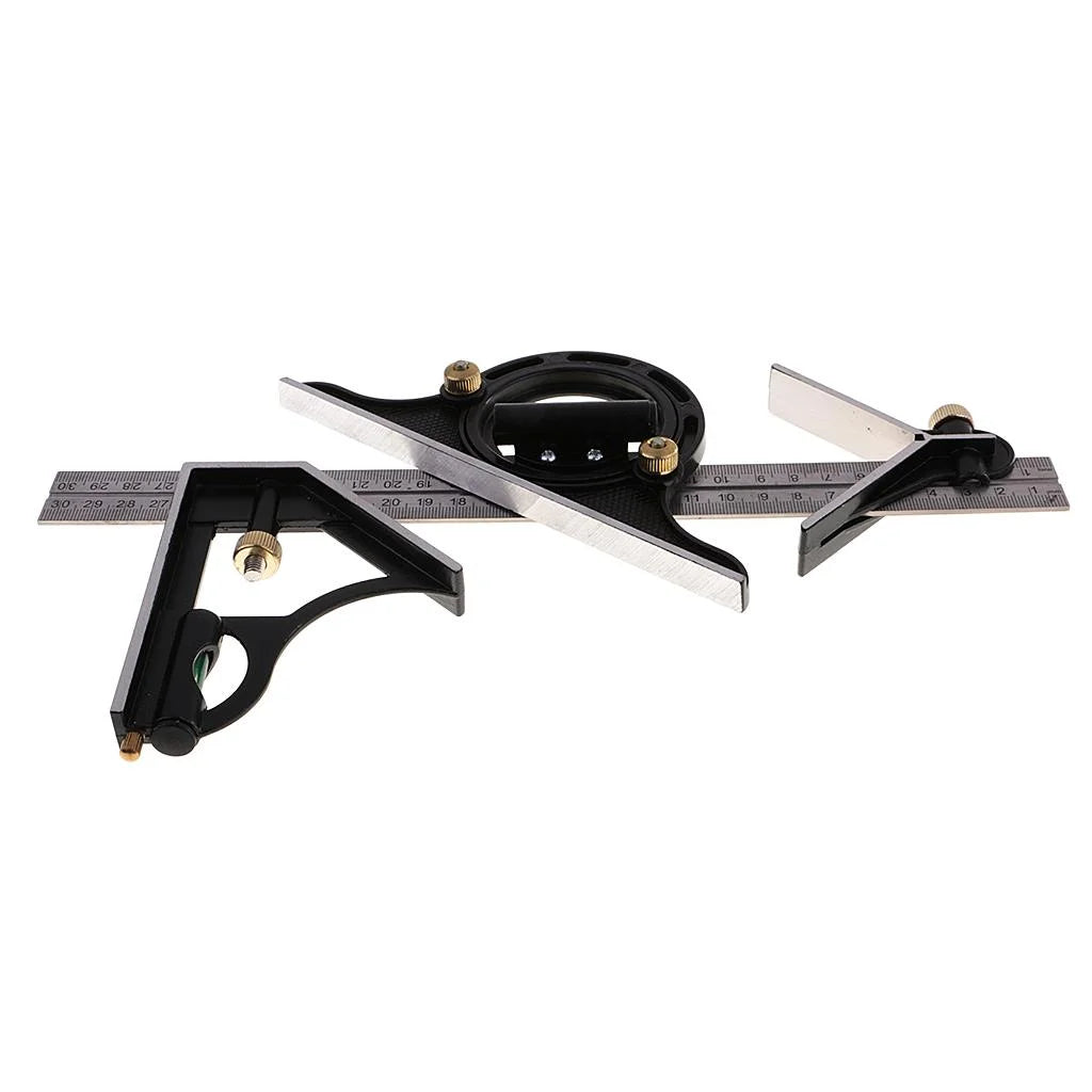 Stainless Steel Aluminum 12-Inch Degree Professional Combination Square