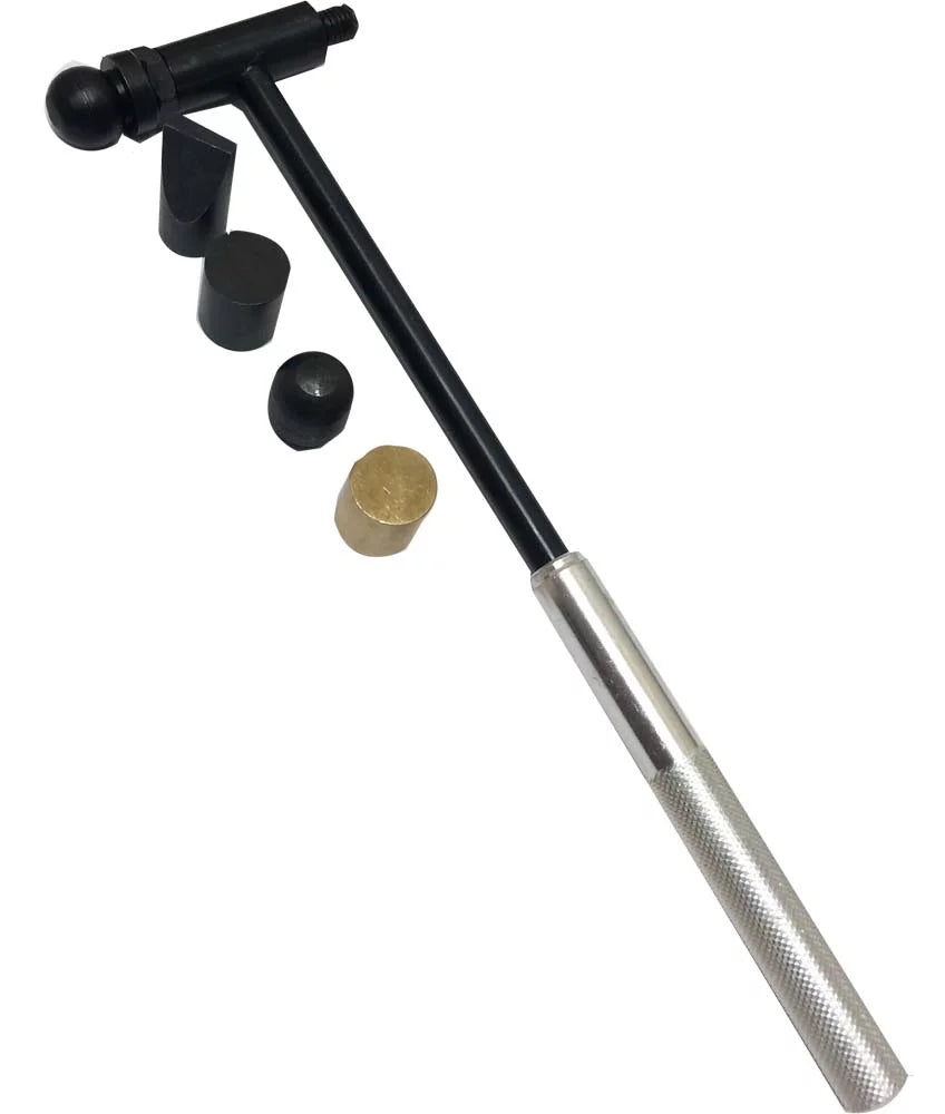 BENCH WIZARD 7.5" Crafter'S 6-In-1 Multi Head Hammer | Includes Brass, Nylon, Rounded Dome, Flat, Standard Head & Curved Head | Versatile and Great for Jewelry Making, Metalworking, DIY Projects