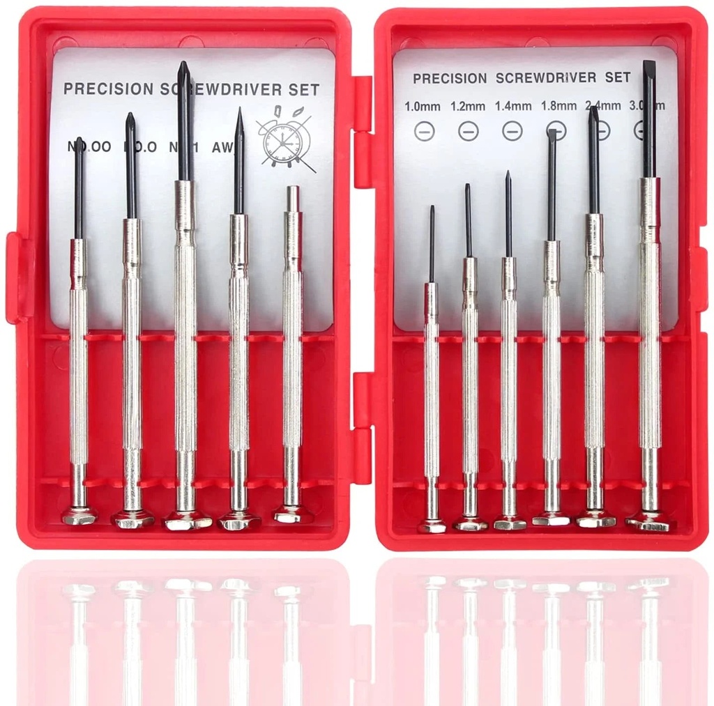 11PCS Mini Precision Screwdriver Set, Small Screwdriver Set for Electronics, Toys, Computer, Watch Repair, Upgrade Red Box Tougher